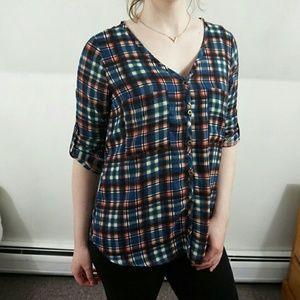 Forever21 Plaid Blouse